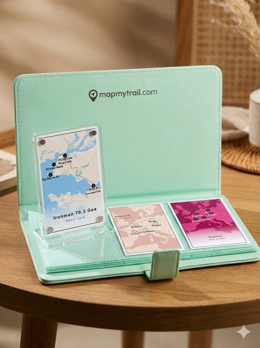 Personalized travel journey map poster displayed on wall